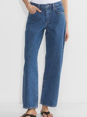 Denim Forum Kai Relaxed Mid-Rise Barrel Jean - size 24